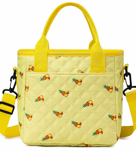 TuErCao Pineapple Insulated Lunch Box Small Portable Lightweight Nylon