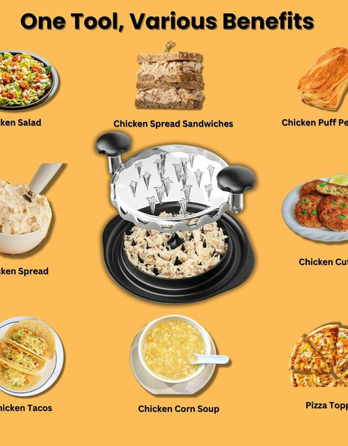 Load image into Gallery viewer, [Like New] CasaFusion Chicken Shredder with Cleaning Brush, Transparent Lid, Anti-Slip Base
