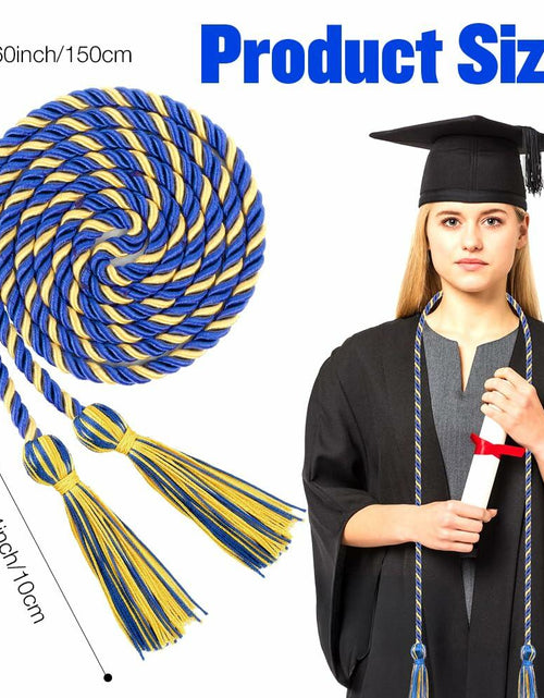 Load image into Gallery viewer, Slergut White Graduation Cords 67" Long Tassels Honor Accessories
