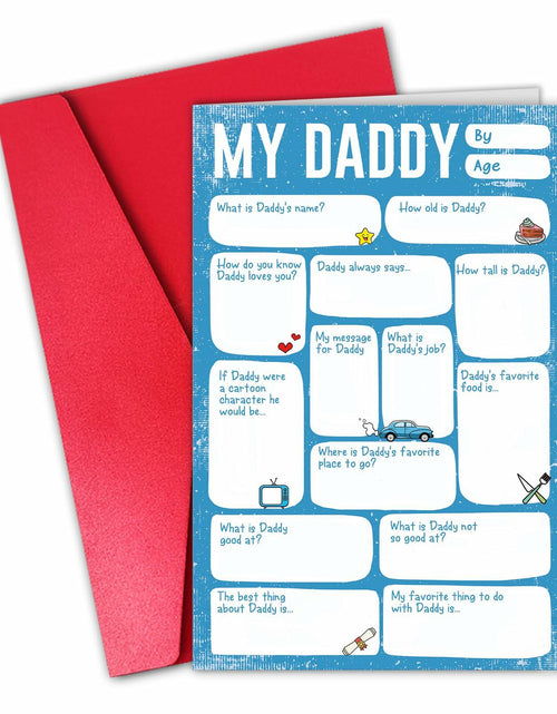 Load image into Gallery viewer, CSMOSJgreetings DIY Father’s Day Card Fill in the Blank Thank You Card from Son
