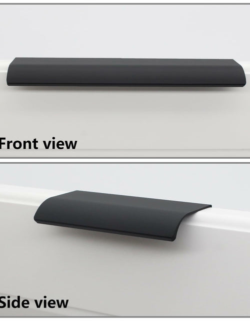 Load image into Gallery viewer, HANIHUA 10 Pcs Black Finger Pulls Drawer Handles 3.15in Aluminum
