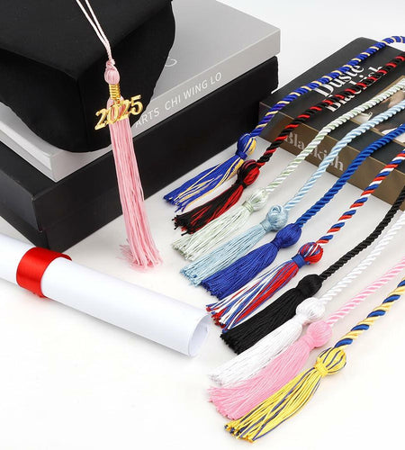 Slergut White Graduation Cords 67" Long Tassels Honor Accessories
