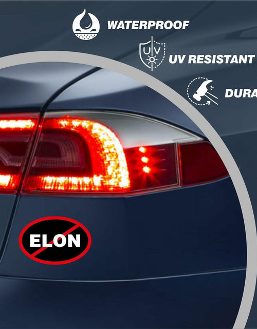 Load image into Gallery viewer, Generic 6PCS Waterproof Elliptical No Elon Window Bumper Stickers Black White
