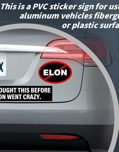 Load image into Gallery viewer, Generic 6PCS Waterproof Elliptical No Elon Window Bumper Stickers Black White
