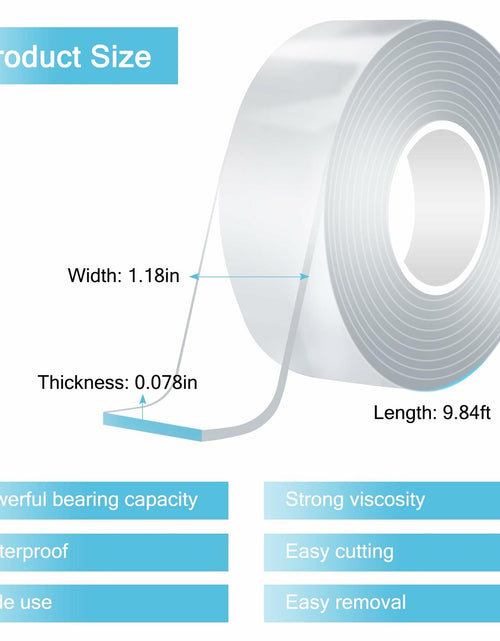 Load image into Gallery viewer, Lahedomege Strong Heavy Duty Double Sided Tape 9.84FT 1.18" Wide
