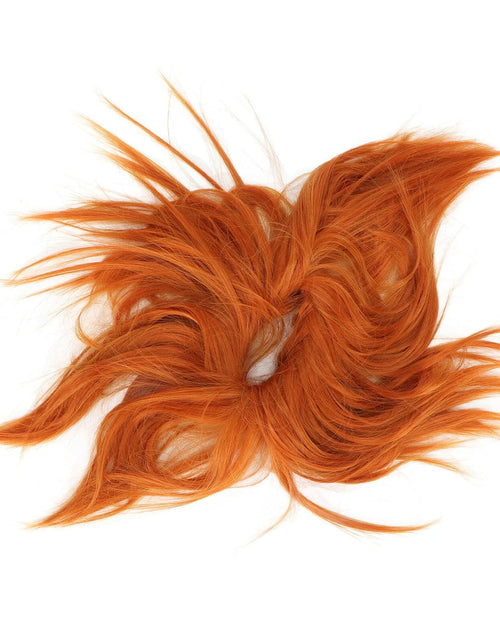 Load image into Gallery viewer, Sonew Messy Bun Hair Piece Ponytail Tousled Updo Soft High Elastic Orange
