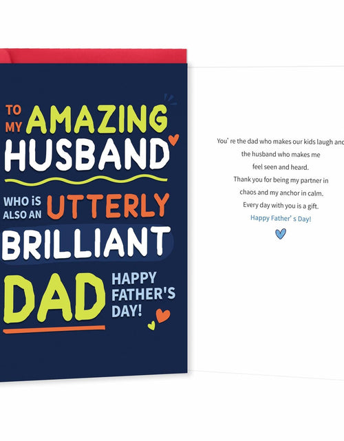 Load image into Gallery viewer, IDU Fathers Day Card for Husband from Wife Emotional Dual Roles ZN167
