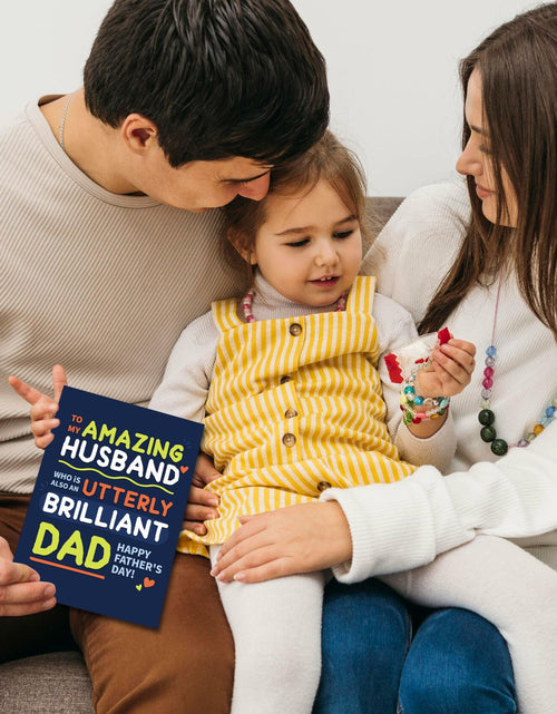 Load image into Gallery viewer, IDU Fathers Day Card for Husband from Wife Emotional Dual Roles ZN167
