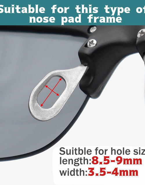 Load image into Gallery viewer, TORWOL 5 Pairs Silicone Glasses Nose Pads Push-in Anti-Slip Black Replacement
