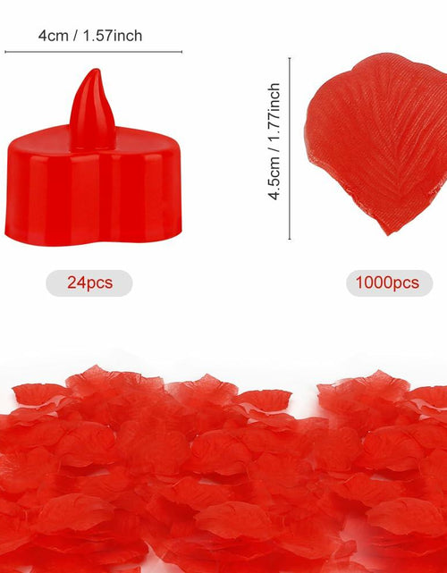 Load image into Gallery viewer, [Like New] LSVGSAK Romantic LED Candle Lights &amp; 1000pcs Red Rose Petals Set
