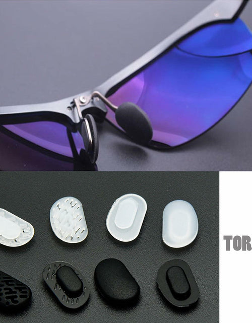 Load image into Gallery viewer, TORWOL 5 Pairs Silicone Glasses Nose Pads Push-in Anti-Slip Black Replacement
