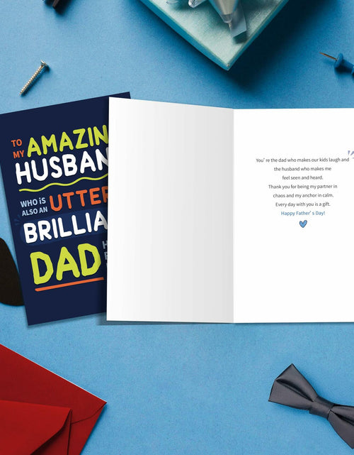 Load image into Gallery viewer, IDU Fathers Day Card for Husband from Wife Emotional Dual Roles ZN167
