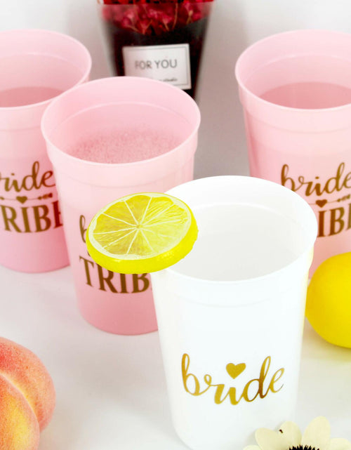 Load image into Gallery viewer, [Like New] LADY&amp;HOME Plastic Party Cups 16oz Reusable 15 Pack White Wedding
