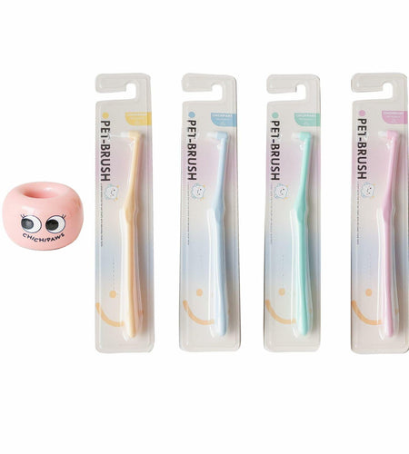 CHICHI PAWS Pet Toothbrush Set 5pcs Soft Bristles with Holder for Dogs Cats