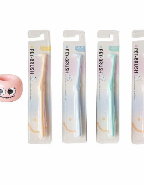 Load image into Gallery viewer, CHICHI PAWS Pet Toothbrush Set 5pcs Soft Bristles with Holder for Dogs Cats

