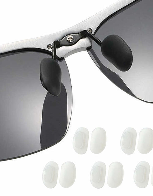 Load image into Gallery viewer, TORWOL 5 Pairs Silicone Glasses Nose Pads Push-in Anti-Slip Black Replacement

