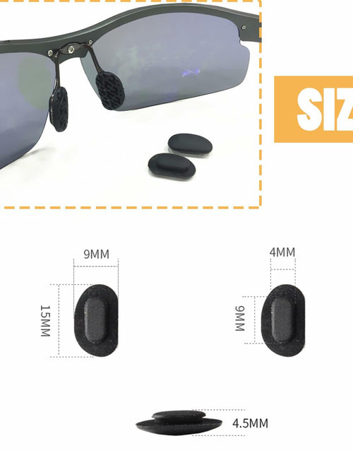 Load image into Gallery viewer, TORWOL 5 Pairs Silicone Glasses Nose Pads Push-in Anti-Slip Black Replacement
