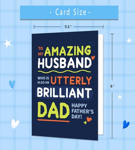 IDU Fathers Day Card for Husband from Wife Emotional Dual Roles ZN167