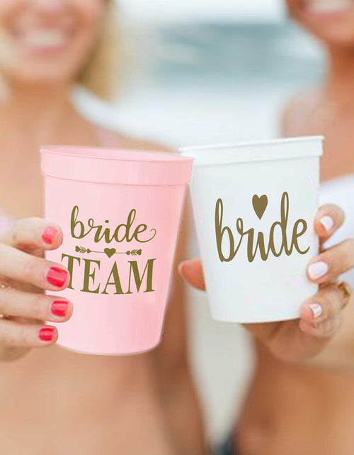 Load image into Gallery viewer, [Like New] LADY&amp;HOME Plastic Party Cups 16oz Reusable 15 Pack White Wedding
