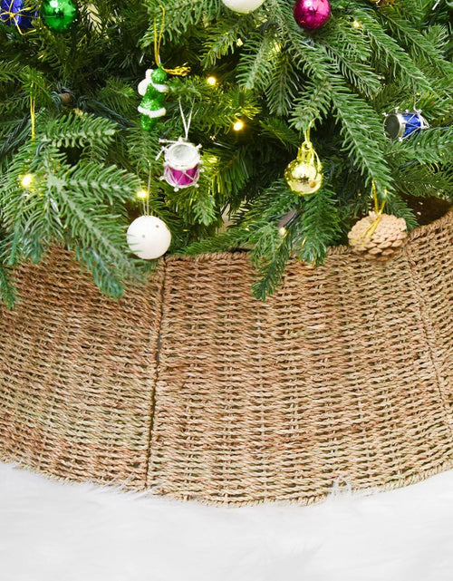 Load image into Gallery viewer, [Like New] Rocinha Rattan Christmas Tree Collar 26" Rustic Farmhouse Style Seagrass Large
