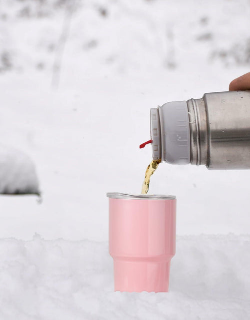 Load image into Gallery viewer, SAVITA Mini Tumbler Shot Glass Set 3oz Pink Stainless Steel with Lids Straw
