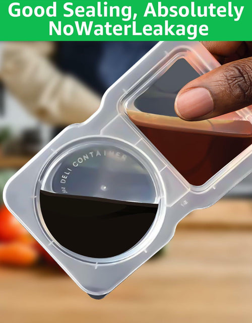 Load image into Gallery viewer, [Like New] PIRTA Double Compartment Condiment Containers with Lids 16 PCS Plastic
