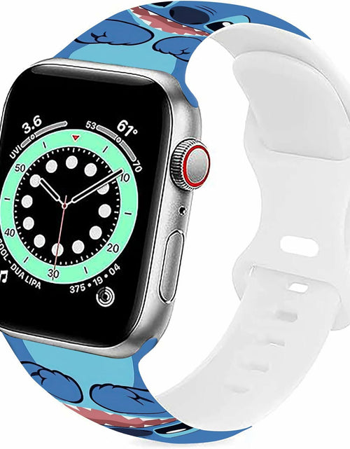 Load image into Gallery viewer, GSDUGYBG Silicone Watch Band Waterproof Sports Replacement Blue Size 42mm
