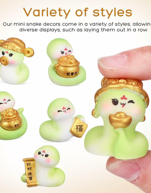 Load image into Gallery viewer, VICASKY Chinese New Year 2025 Snake Resin Figurines 10 Pcs Lucky Miniatures
