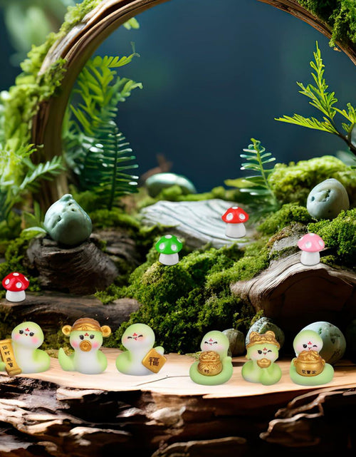 Load image into Gallery viewer, VICASKY Chinese New Year 2025 Snake Resin Figurines 10 Pcs Lucky Miniatures

