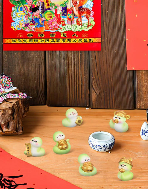 Load image into Gallery viewer, VICASKY Chinese New Year 2025 Snake Resin Figurines 10 Pcs Lucky Miniatures
