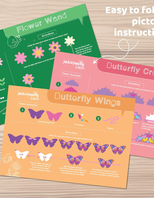 Load image into Gallery viewer, jackinthebox Butterflies Costume Craft Kit 3 Craft Projects Ages 3-5 OPEN BOX
