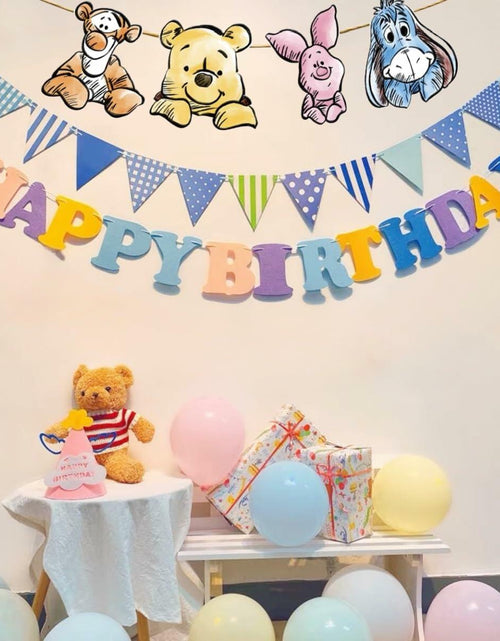 Load image into Gallery viewer, HOTIMO 8 PCS Winnie Baby Shower Banner Party Decor Multicolor Cartoon
