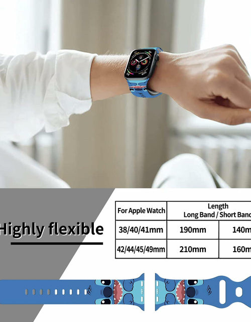 Load image into Gallery viewer, GSDUGYBG Silicone Watch Band Waterproof Sports Replacement Blue Size 42mm
