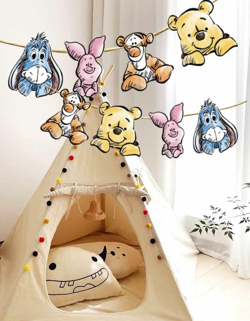 Load image into Gallery viewer, HOTIMO 8 PCS Winnie Baby Shower Banner Party Decor Multicolor Cartoon
