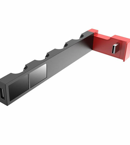 Bestswitches Charging Dock Station for Switch&Switch OLED 4Controllers Red-Black