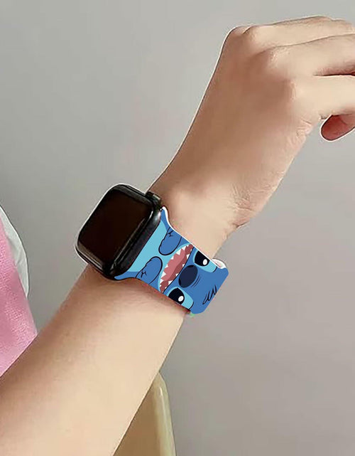 Load image into Gallery viewer, GSDUGYBG Silicone Watch Band Waterproof Sports Replacement Blue Size 42mm
