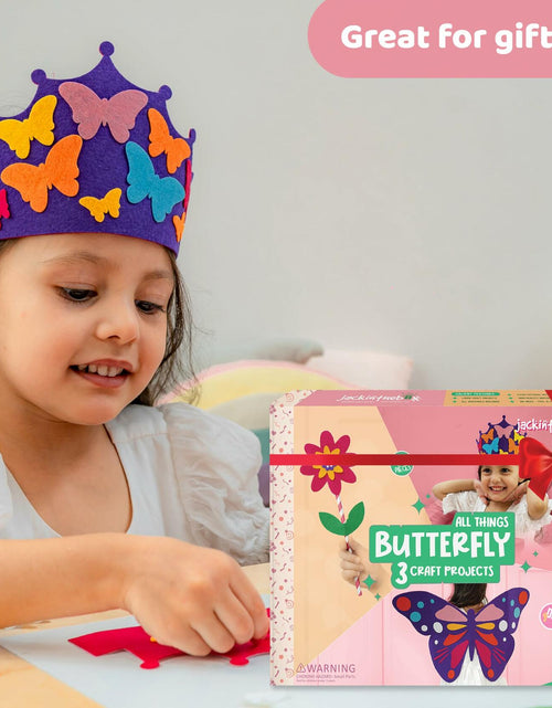Load image into Gallery viewer, jackinthebox Butterflies Costume Craft Kit 3 Craft Projects Ages 3-5 OPEN BOX
