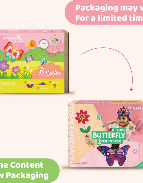 Load image into Gallery viewer, jackinthebox Butterflies Costume Craft Kit 3 Craft Projects Ages 3-5 OPEN BOX
