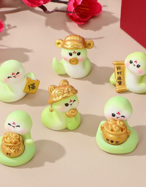 Load image into Gallery viewer, VICASKY Chinese New Year 2025 Snake Resin Figurines 10 Pcs Lucky Miniatures
