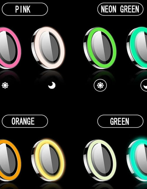 Load image into Gallery viewer, Generic Glow in The Dark iPhone 16 Pro Max Camera Lens Protector Pink
