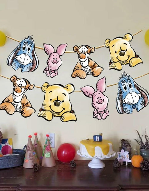 Load image into Gallery viewer, HOTIMO 8 PCS Winnie Baby Shower Banner Party Decor Multicolor Cartoon
