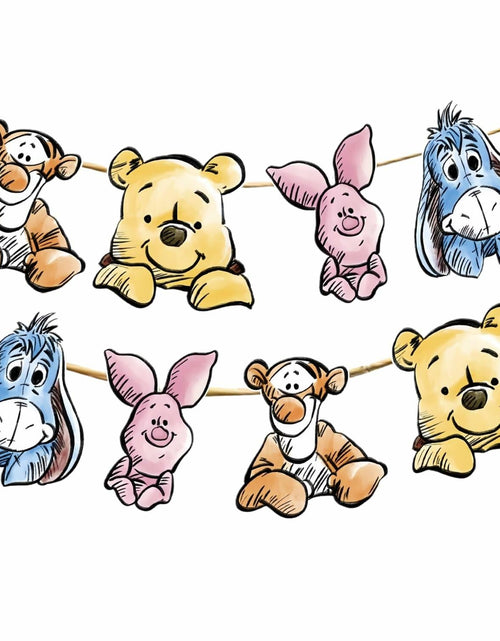 Load image into Gallery viewer, HOTIMO 8 PCS Winnie Baby Shower Banner Party Decor Multicolor Cartoon
