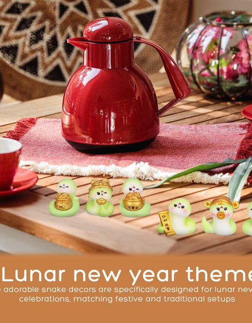 Load image into Gallery viewer, VICASKY Chinese New Year 2025 Snake Resin Figurines 10 Pcs Lucky Miniatures
