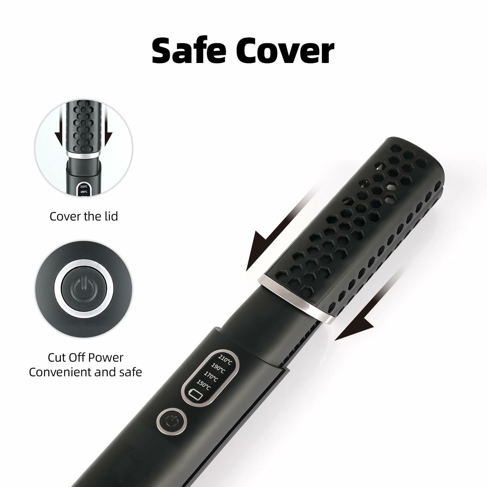 MARSDREAMS Portable HairStraightener Rechargeable  Straightening Wand for Travel