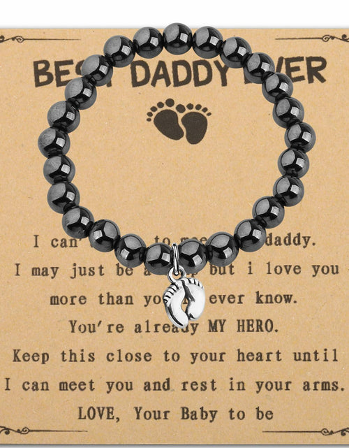 Load image into Gallery viewer, LQRI Bead Bracelet New Dad Gift Daddy To Be Pregnancy Announcement Small
