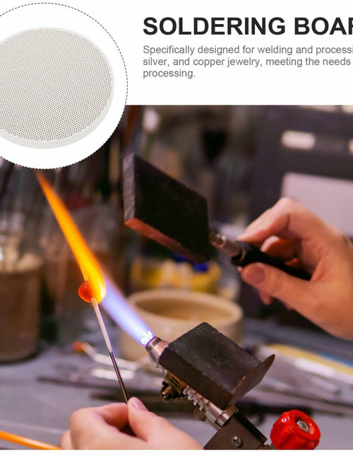 Load image into Gallery viewer, Tofficu Quartz Honeycomb Soldering Board Round 5.11x5.11x0.47in 2pcs As Shown
