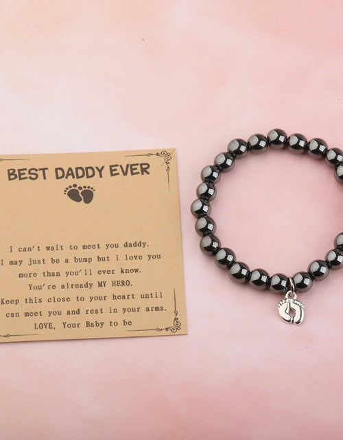 Load image into Gallery viewer, LQRI Bead Bracelet New Dad Gift Daddy To Be Pregnancy Announcement Small
