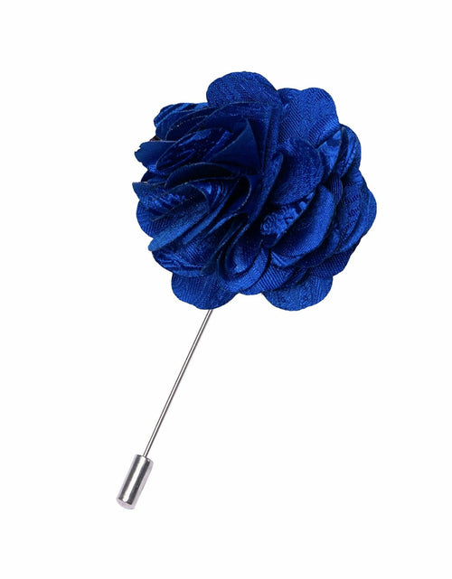 Load image into Gallery viewer, RBOCOTT Royal Blue Paisley Bow Tie Pocket Square Lapel Pin Cufflinks One Size
