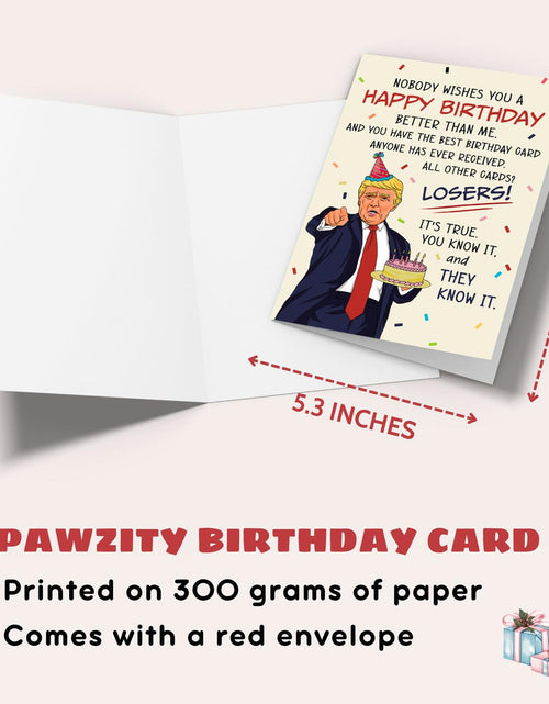 Load image into Gallery viewer, Pawzity Funny Fathers Day Card for Dad 5.3x8in Red Envelope Single
