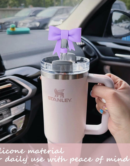 Load image into Gallery viewer, GAISHION 3pcs Bow Straw Covers Caps for Stanley 30/40oz Tumblers Silicone

